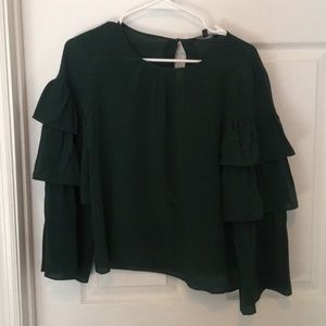 Madewell brand new tags still on green blouse